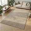 Carpetsale24 Tappeto 200x290 cm Beige, Pelo Corto con Effetto 3D Alto-Basso, Design Boho Scandinavo, per Soggiorno, Camera, Cucina o Esterni