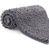 Poligono Tappeto Bagno in Microfibra, Tappeto Pelo Lungo 50x80 cm, Tappetini per WC, Morbido, Antiscivolo,Grigio scuro