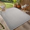 Teppium Tappeto da Esterno Grigio 120x170 cm, Resistente agli Agenti Atmosferici & UV, Ideale per Cucina, Balcone, Terrazza, Soggiorno e Sala da Pranzo, Design a tinta unita con bordo