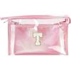 Coolgaga 2 Pezzi Beauty Case da Viaggio Trasparente, Trousse Trucchi Donna, Borsa da Toilette in PU-PVC, Borse da Viaggio Impermeabile, Borsa Cosmetici Regalo Compleanno Natale Ideale per Donne Ragazze Rosa T