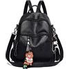 AINUOEY Donna Borse a Zaino Borsa a Zainetto Elegante Tracolla Zaini Firmate Marca Zainetti Antifurto PU pelle 76656 1 pz Nero