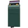 Bronzi Portafoglio Porta badge Uomo Slim - Protezione RFID Porta Carte Credito - Portacarte Mini Portatessere tascabile smart schermato (Verde Oliva)