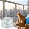 Silkmin 3x8 M Rete Balcone per Gatti, Bianca Rete per Gatti Trasparente | Nylon Anticaduta Rete Protezione Gatti Balcone, Resistente Ai Morsi Rete Gatto Balcone per Balconi, Finestre, Terrazze