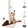 Beltom® Tiragraffi per gatti 81,5 cm. Parco Gioco Giochi GRAFFIATOIO SISAL Cuccia Albero Gatti Tira Graffi Palestra - Marrone-Beige