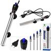 Tonia Riscaldatore per acquario in acciaio inox, 50 W, per acquari da 30-60 l, sommergibile con temperatura regolabile 12-34 °C, modello RS-399-50 W