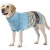 Hjumarayan Fair Isle, Maglione invernale per cani, lavorato a maglia, con foro per imbracatura, elastico, facile da mettere e togliere, per cani di taglia grande, vestiti caldi Border Collie magra, pastore
