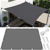 AJALGZ Telo Ombreggiante 1.7x2.5m Rettangolo, Tenda da Sole Esterno Rettangolare, Protezione UV Al 95% Vela Parasole Resistente e Idrorepellente, Copertura per Gazebo, Pergola, Veranda e Campe, Antracite