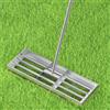 ORTOSUD Rastrello Livellatore per Prato 115 x 25 cm,Rastrello Livellatore per Prati in Acciaio Inossidabile,Dotato di un Manico Extra Lungo da 198 cm per Giardino,Campo da Golf,Fattorie