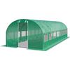 TOOLPORT Serra da Giardino tunnel Serra Orto stabile e robusto 4x8m - Telo PE 180g/m² verde transparente