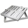 Generic Canale di Drenaggio in Acciaio Inox, Griglia di Copertura per Scarico Esterno Griglia di Copertura per Scarico dell'Acqua Piovana Scarico A Pavimento Acciaio Inossidabile A Doppia(350x350x30mm)