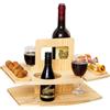 NIDONE Tavolo da picnic portatile tavolo da picnic portatile tavolo da picnic in legno tavolo da vino staccabile con 2 porta e snack, tavolo da picnic con manico per festa, picnic, stile da campeggio1