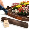 Suusolny Bordatura per prato in metallo, 100 cm di lunghezza x 15 cm di altezza, flessibile, per aiuole da giardino, prato, terrazza, 30 pezzi, lunghezza totale 30 m, colore ruggine