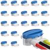 Aevorine 20 Pezzi Morsetti per Cavo/Cavi, connettori elettrici Impermeabili,connettore con Gel, Giunti stagni per Cavi elettrici prolunga per Giardino Esterno rasaerba Robot, Blu/Bianco