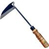 alanx Falce giapponese da giardinaggio da 30,5 cm, zappa per diserbo con manico lungo in legno