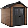 Keter Casetta da Giardino Newton 759, Effetto Legno, Marrone, 6 m², 228x287x252H cm