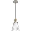 GTV Sospensione GTV KALIOPE, plafoniera, 8143, AC220-240V, 50/60Hz, 1*E27, max. 40 W, IP20, diametro 18 cm, singolo, grigio/oro