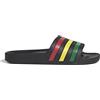 adidas Unisex Adilette Aqua Slides Core Black/Green/Pure Ruby 12 UK 47 EU