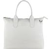 bugatti Elsa Shopper in pelle, borsa da donna per affari, lavoro o shopping, bianco