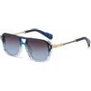 KTUCN Occhiali da sole UV400 da uomo, occhiali da sole retrò per esterni, blu marrone, blu