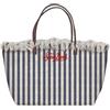 Saint Barth Mc2 Donna Borsa A Spalla CBMF001-Hb Stripes Cotone Blu Scuro Taglia Unica