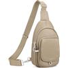 befen Borsa a Tracolla per Donna Anti-taccheggio in Vera Pelle con Protezione RFID - Sling Bag Borsello Tracolla Viaggio per Trekking, Lavoro, Sport