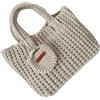 YIZITU Morbido filato fatto a mano all'uncinetto borsa pratica a maglia elegante borsa con manico superiore per aggiungere moda a qualsiasi outfit elegante accessorio da donna, B, One Size