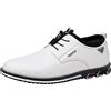 Generisch Scarpe da uomo eleganti Loafer, scarpe casual da uomo in pelle, scarpe da lavoro leggere, comode da sposa, tinta unita, scarpe da ballo Oxford resistenti all'abrasione, bianco, 41 EU