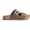 Yokono Sandali Piatti JERBA-700 Marrone Scuro | Scarpe da Donna Primavera-Estate | Pelle Scamosciata di Vacchetta | 3 CM