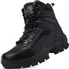 5.AA B2122 Stivali militari alti da uomo Scarpe da combattimento militari durevoli Impermeabili Traspiranti Escursionismo tattico Cerniera Stivali tattici esterni per forze dell'ordine Esercito