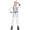amscan 9904454 Costume da astronauta per bambini, tuta spaziale bianca, per ragazzi, per la Giornata Mondiale del Libro, età: 10-12 anni
