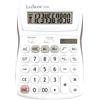 Lexibook - Calcolatrice da Ufficio a 10 cifre con Schermo Inclinato - Funzione di Base e Memoria - Tasti e Schermo Grandi per Ufficio, Scuola, casa - Solare e batterie - Bianco/Grigio - C210LXB