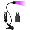 ZEYACHAN Lampada UV per Unghie,5W Lampada Unghie UV con Caricatore USB,Lampada UV Unghie Professionale con Clip,Rotazione a 360°Lampada per Unghie,Lampada Led Unghie per Salone e uso Domestico