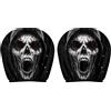 Generic Copri-poggiatesta per auto, 2 pezzi, divertente protezione integrale per sedile, riutilizzabile, accessorio per interni auto, decorazione di Halloween per berlina, camion o veicolo, accessorio