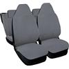 Lupex Shop Coprisedili auto compatibili per C1 prima serie dal 2005 al 2014 con poggiatesta integrato, Grigio Chiaro, Prodotto Made In Italy