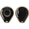 kwmobile Custodia Copri Chiave Compatibile con chiave Harley Davidson Cover - Protezione Portachiavi Moto - Copertura in Silicone TPU - nero / oro