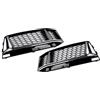 Artudatech Griglia paraurti Anteriore 2PCS Fog Light Cover Grille Grill Fit for Audi A4 B9 S-Line S4 2016-2018 (No Logo)