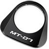 LLIDFONK Adatto Per MT 07 MT07 MT-07 FZ07 2025 2026 Accessori Moto Lucchetto Accensione Copertura Decorativa Foro Della Serratura Anello Copertura di Protezione (Nero)