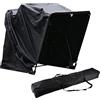 FortyFor Telo di copertura per moto, 270 x 105 x 155 cm, 600D, in tessuto Oxford per moto, garage, nero, impermeabile, pieghevole, per esterni, parcheggio, quad, scooter e moto