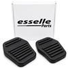 Esselle Parts Copripedali per Ford Fiesta MK4 Cambio Manuale, Set Pedaliera in Gomma Antiscivolo, Copri Pedali Freno e Frizione ad Incastro Plug & Play, Resistenti all'Usura, Nero