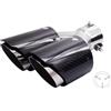 Simoni Racing TRX/117R Terminale di Scarico Universale, Uscita Doppia Tonda disassata a Destra 90 x 2 mm, Acciaio in Inox e Carbonio Lucido