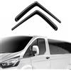 GEARMONSTER 2 deflettori d'aria compatibili con Ford Tourneo Custom/Transit Custom 2012-2024, nero