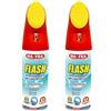 MA-FRA S.p.A. MAFRA Flash Pulitore Interni Auto a Secco, Set 2 Pezzi da 400ml, Detergente per Tessuti, Sedili, Tappetini, Velluto e Alcantara, con Spazzola Integrata, Effetto Odor Stop Anti Odori