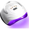 VIBINHO Lampada UV LED Unghie 380W Professionale, con 81 LED Luce Rossa Anti-Macchie, Sensore Automatico, 4 Timer, Base Rimovibile per Manicure & Pedicure, per Casa e Salone