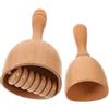 SECFOU Coppa per Massaggio in Legno 2 Pezzi Design Ergonomico per Massaggio Corpo Rilassante e Stimolazione Muscolare