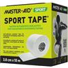 Master aid - Nastro autoadesivo anelastico per fasciature di sostegno e taping master-aid sport 3,8x10