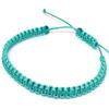 ParticolarModa Bracciale dell'amicizia in corda nylon piatto regolabile Verde Acqua