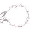 DOUDINGMAO Elegante fascia per capelli con fiori per sposa, accessori per capelli da matrimonio con perle artificiali e nastro, decorazione per feste e festival, copricapo floreale da sposa con perle