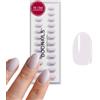 DOONAILS® Set di 30 unghie finte in gel morbido lilla, corte e rotonde, 15 misure, 7-14 mm, lunghezza 14 mm