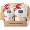 Generico Sapone Liquido Ricarica 2 Litri 4 Pezzi Bianco Latte Detergente Mani Corpo Delicato con Profumo Vaniglia e Caramello Senza Microplastiche Uso Quotidiano