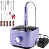 Kredioo Fresa per Unghie Professionale 35000RPM, Fresa Unghie, Lima Per Unghie Elettrica, Manicure e Pedicure, Trapano Elettrico per Rimozione Gel/Smalto, Viola